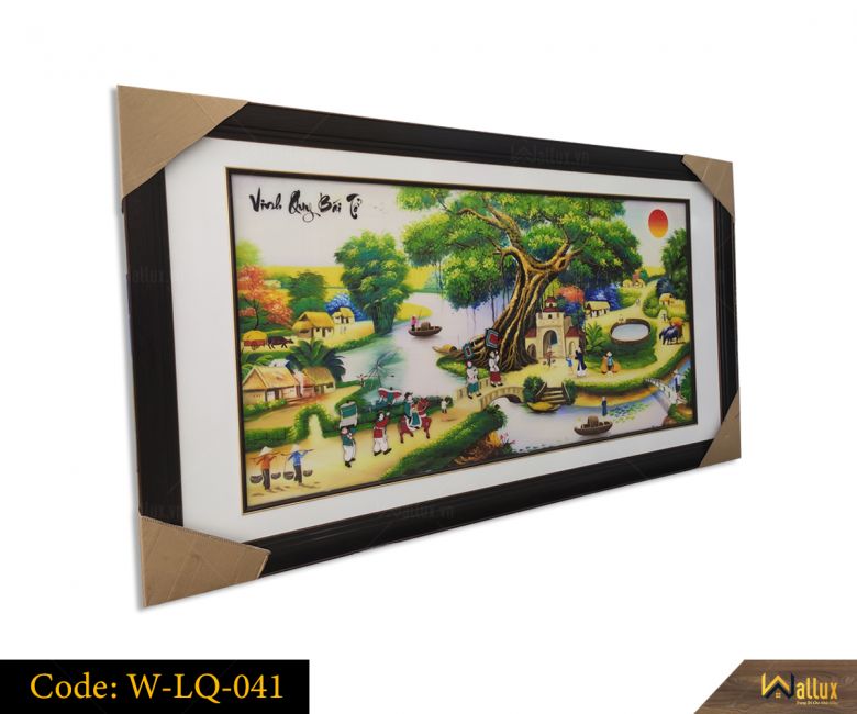 Tranh pha lê tráng gương Wallux khổ lớn
