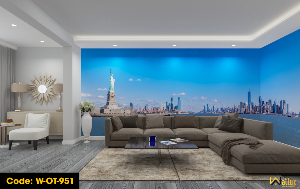 Tranh ốp tường Wallux sau khi thi công