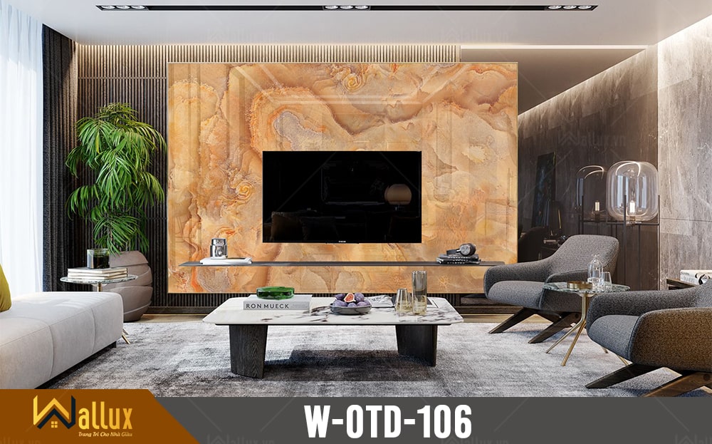 phòng mẫu tấm ốp tường tráng gương Wallux