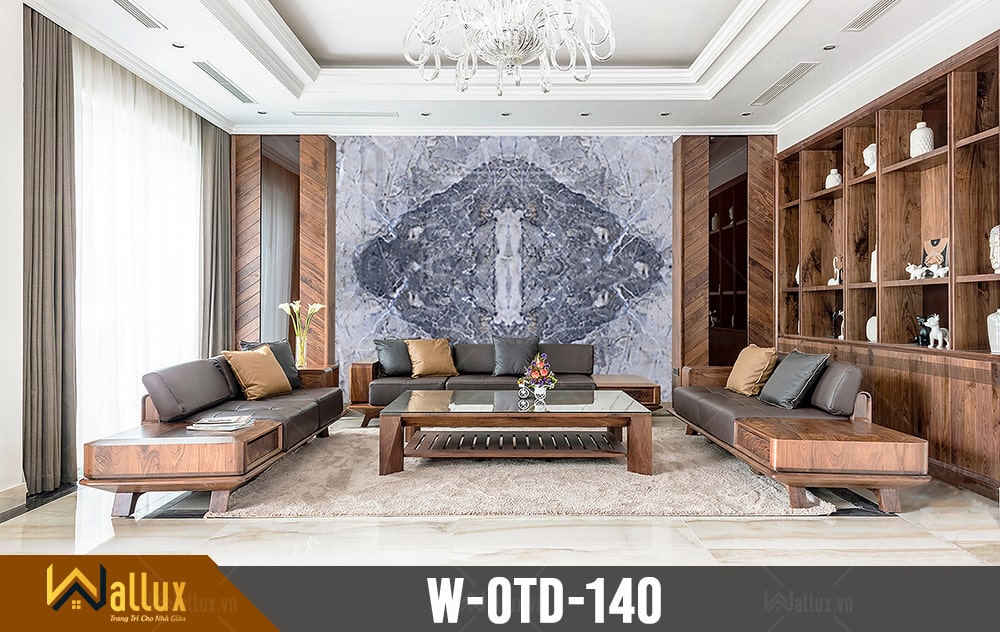 phòng mẫu tấm ốp tường tráng gương Wallux