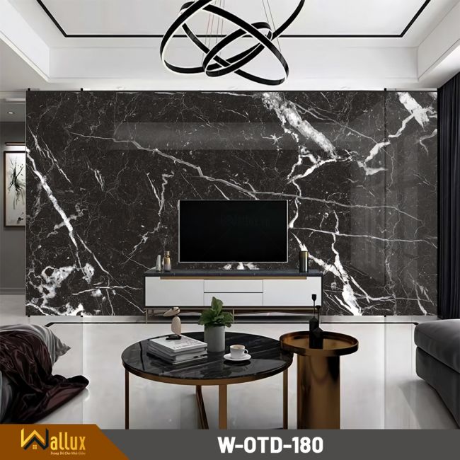 Tấm Ốp Tường Vân Đá Đen
