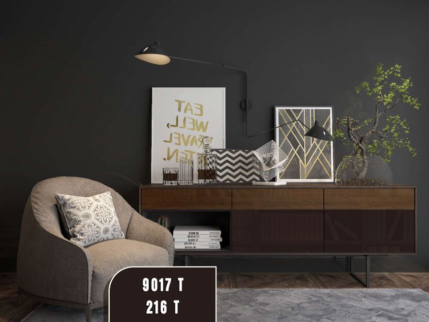 phối cảnh ván gỗ mdf bóng gương