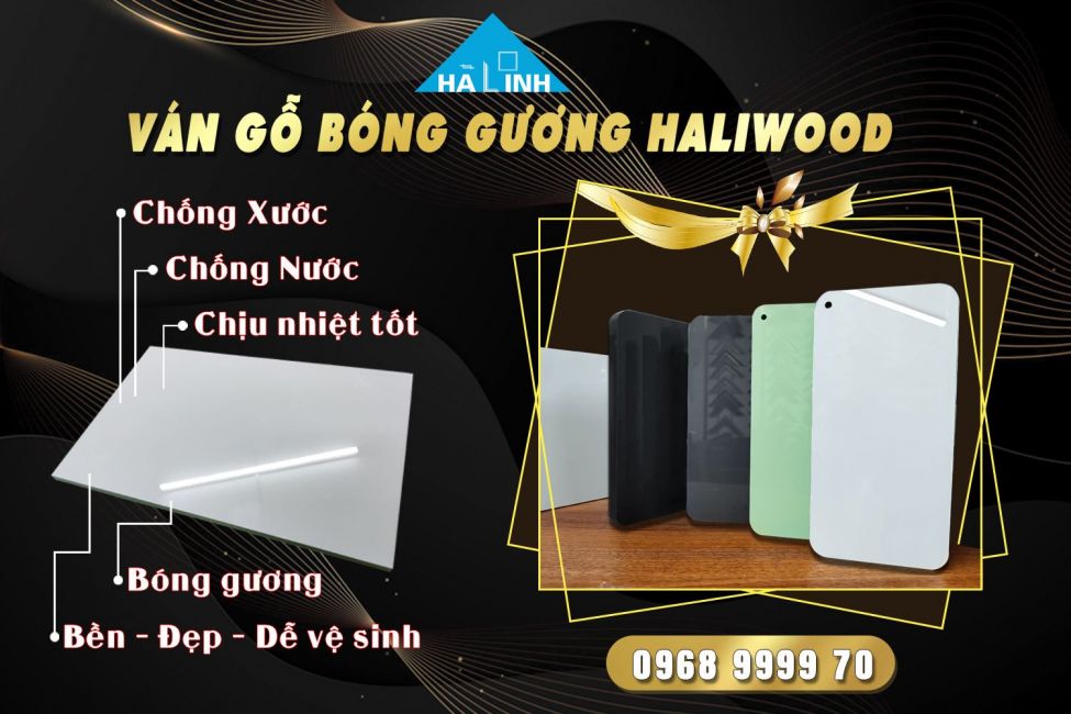 ván gỗ mdf bóng gương haliwood 